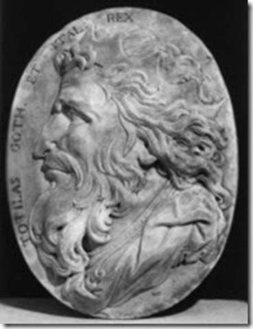 Totila rey ostrogodo, toma y saquea Roma.