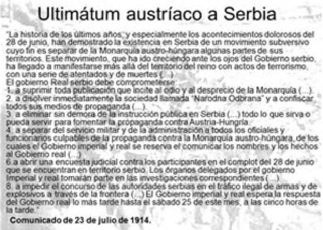 AUSTRIAK ULTIMATUMA PROPOSATU SERBIARI