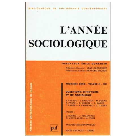 Emile Durkheim funda la revista L'Année