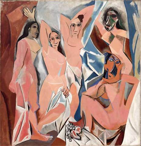Picasso pinta "Las senoritas de Avinon"