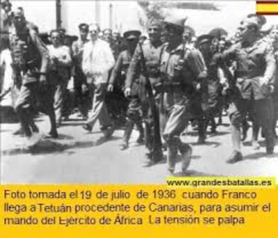 Sublevación militar (golpe de estado).Alzamiento militar del 18 de julio.