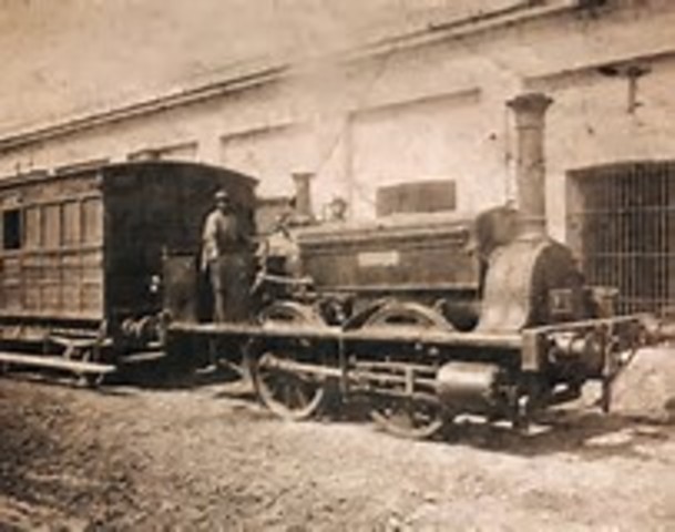 Primera vía de ferrocarril en Inglaterra