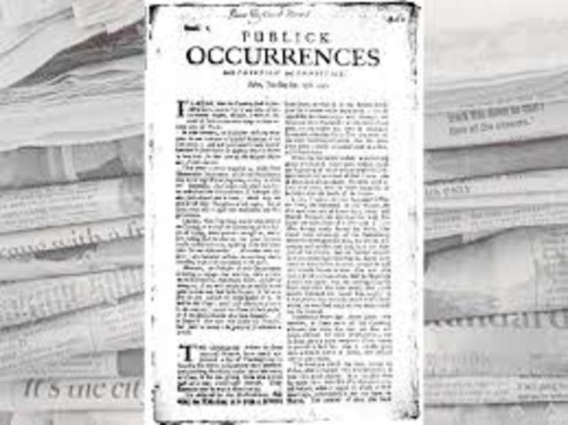 Publication of the first daily English language newspaper