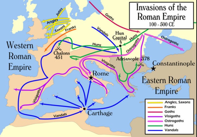Caida del imperio romano de occidente