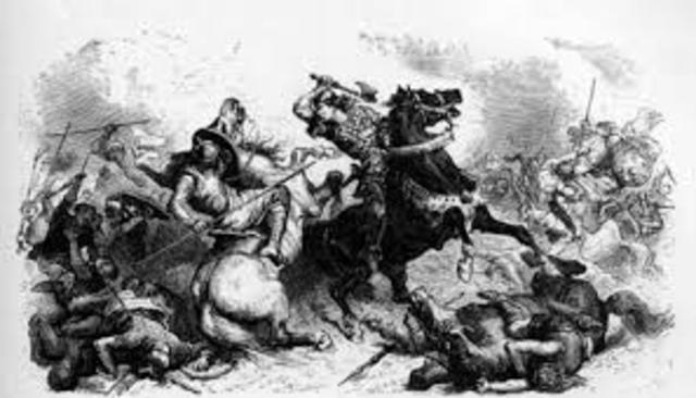 llevan a la guerra a los sajones.