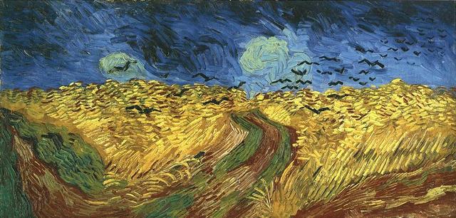 Painted Wheatfield with Crows