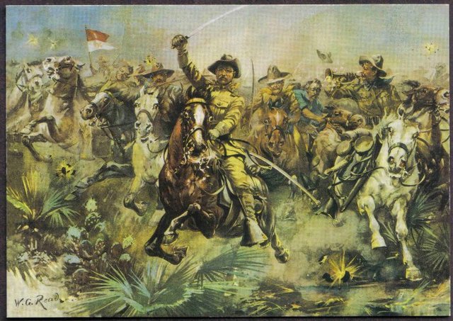 Rough Riders Charge up San Juan hill