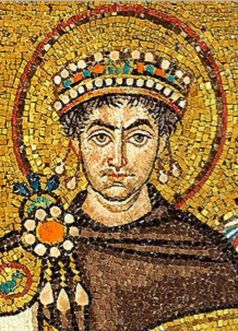 Justinian's reign begins.