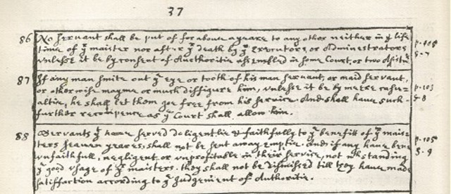 Massachusetts is the first colony to legalise slavery