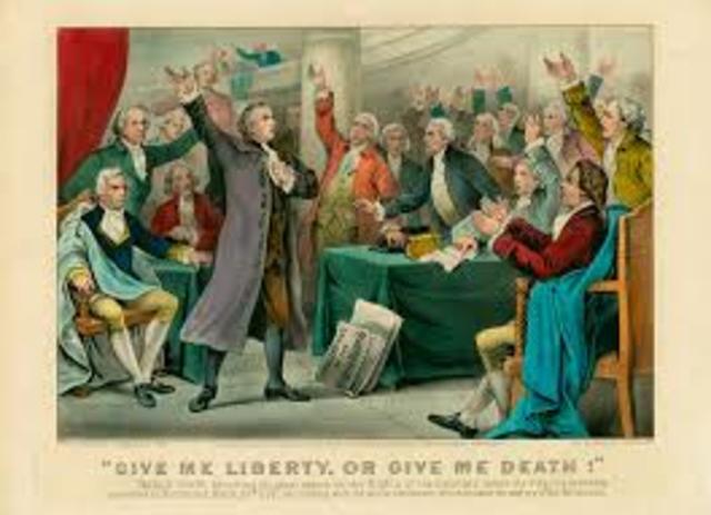Patrick Henry’s “Give Me Liberty or Give Me death” speech