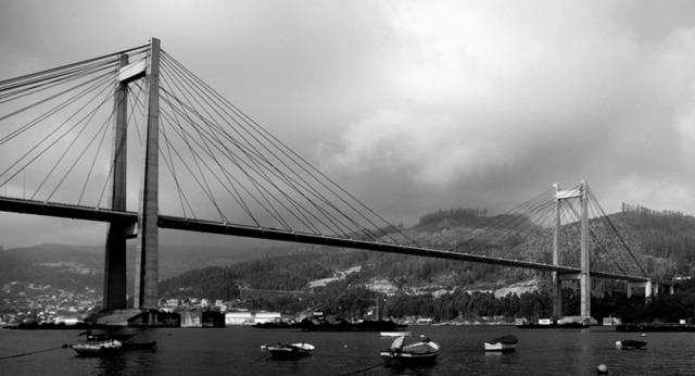 Construcción del puente de Rande