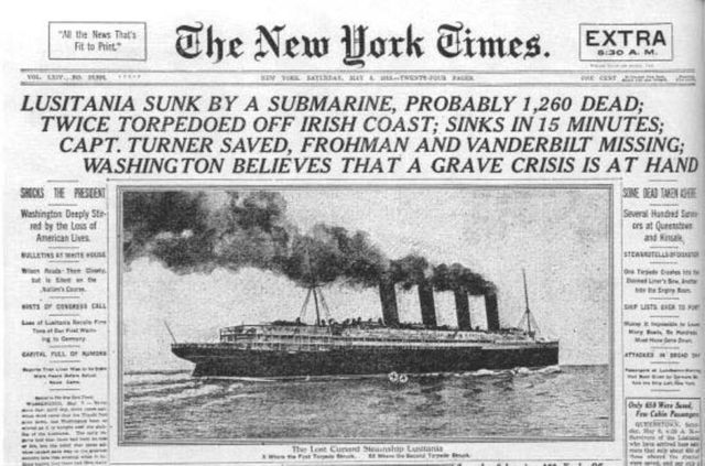 The Sinking of Lusitania