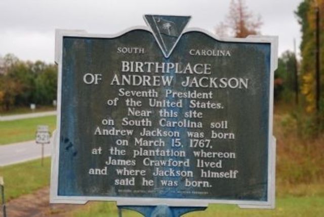 Andrew Jackson's birth