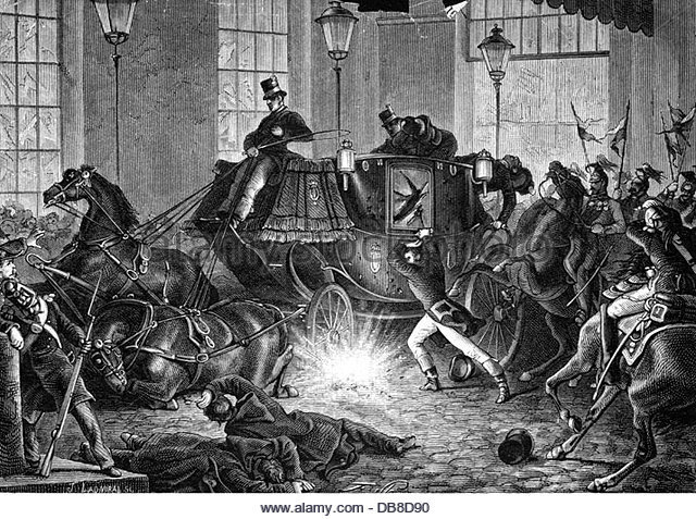 Felice Orsini attempts to assassinate Louis Napoleon, Emperor of France