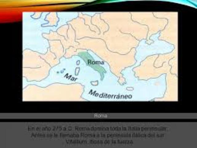 ROMA DOMINA LA PENÍNSULA ITÁLICA