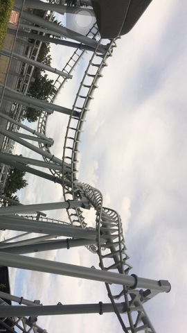 the first time I got into a roller coaster