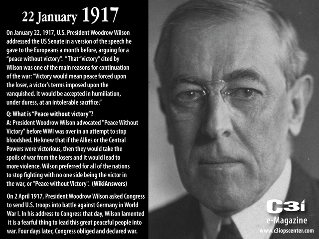 Wilson's "Peace without victory speech"