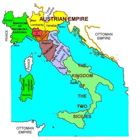 The states of Italy vote for unified states.