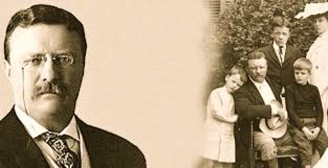 The birth of Theodore Roosevelt