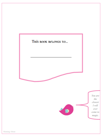 Ms.Logan pastes paper in front of Ownership pages in books