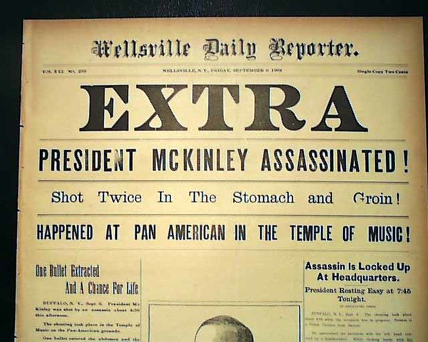 McKinley Assassinated, Roosevelt President