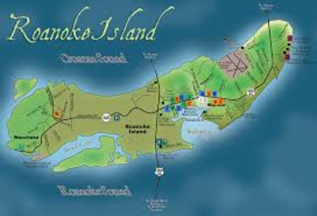 Roanoke colony settled