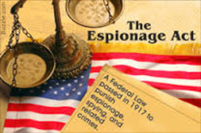 Espionage Act passed
