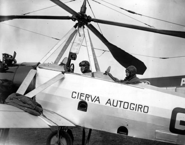 Juan de la Cierva diseña el autogiro