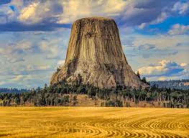 Devil's Tower, Wyoming; named 1st National Monument