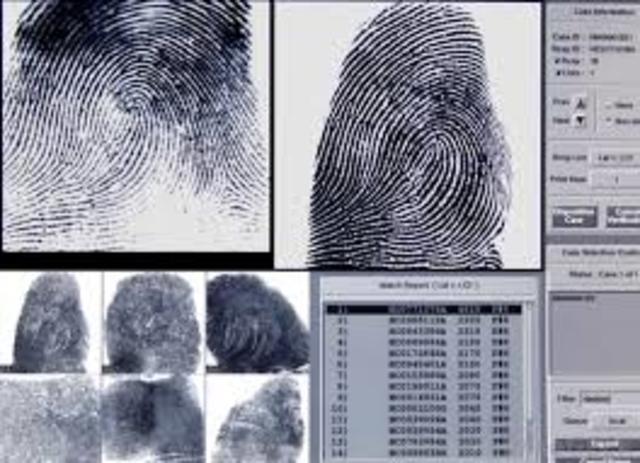 Using fingerprints to determine crime.