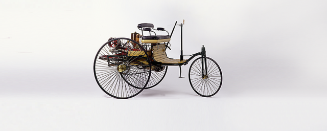 Karl Benz develops the three-wheeled car