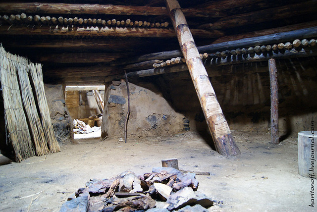 How the primitive built their houses.