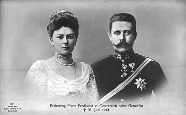 The Assassination of Archduke Franz Ferdinand and Wife, Sophie.