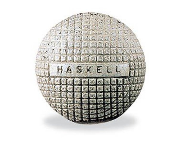 The rubber cored Haskell ball is introduced