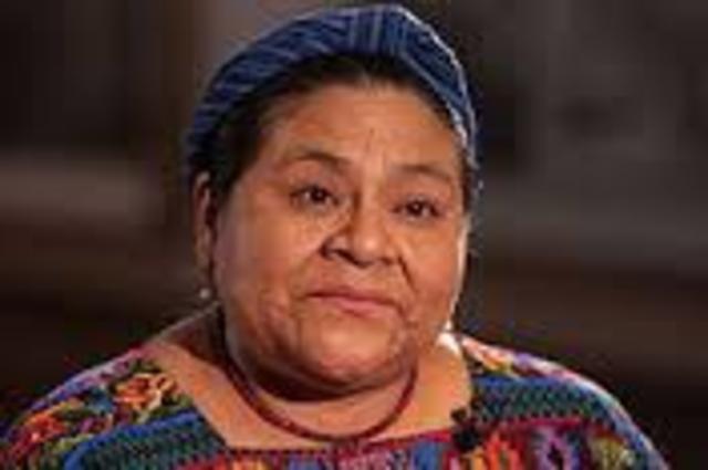 Rigoberta Menchu Premio Nobel de la Paz decada 1990