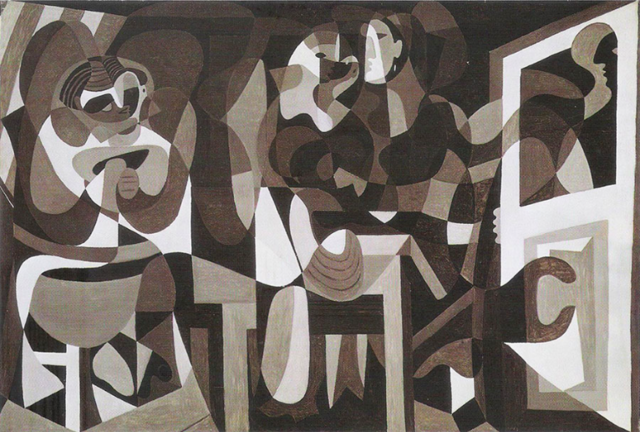 Cubismo curvilíneo "El taller de la modista" de Pablo Picasso