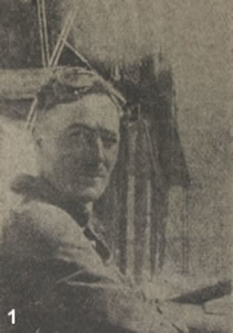 Knox Martin momentos antes de iniciar su historico vuelo.