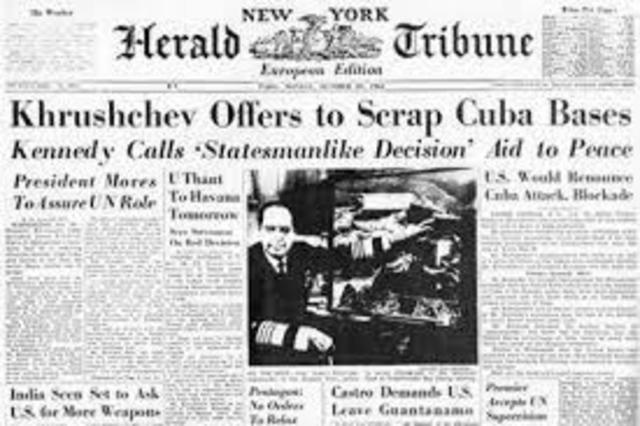 President Kennedy agrees not invade Cuba