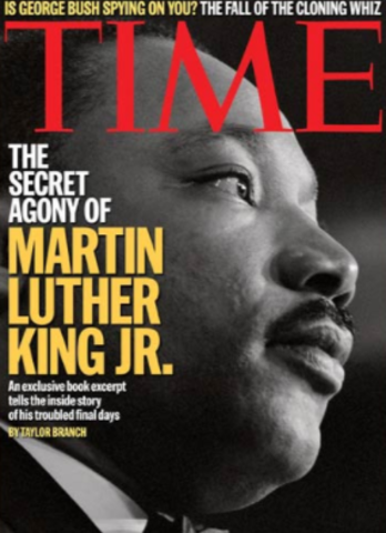 The Time Magazine honors Martin Luther King Jr.