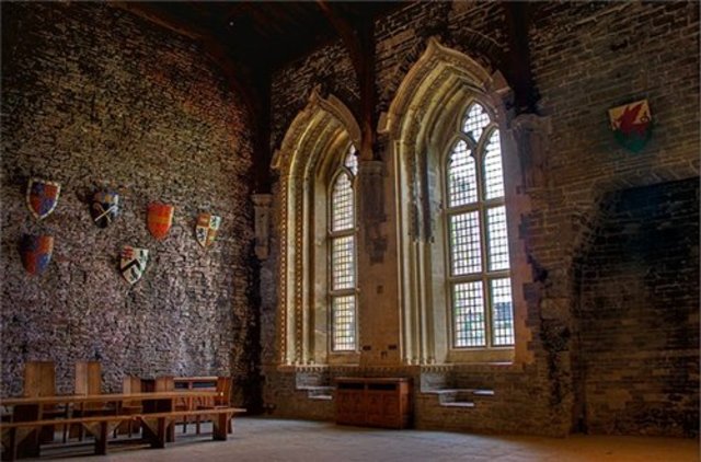 The knight's castle inside.