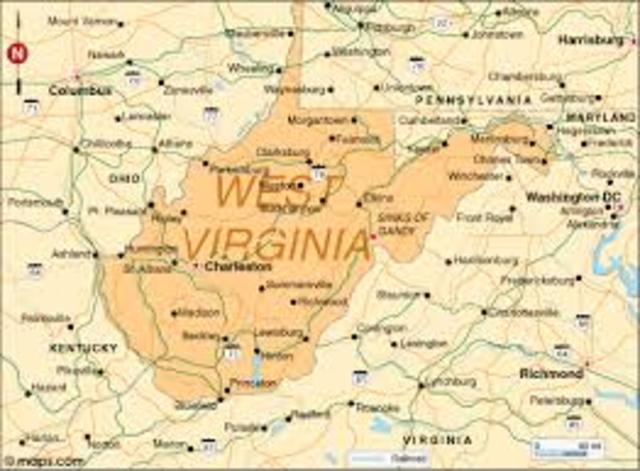West Virginia added as a state