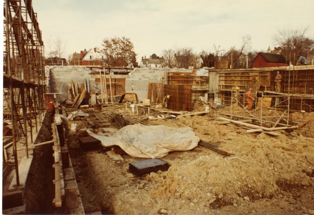 Construction of the Olin Fine Arts Center