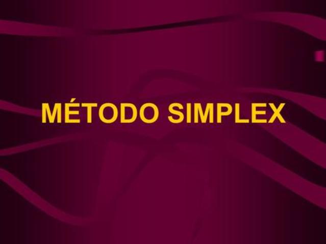 Método simplex (Programación lineal)