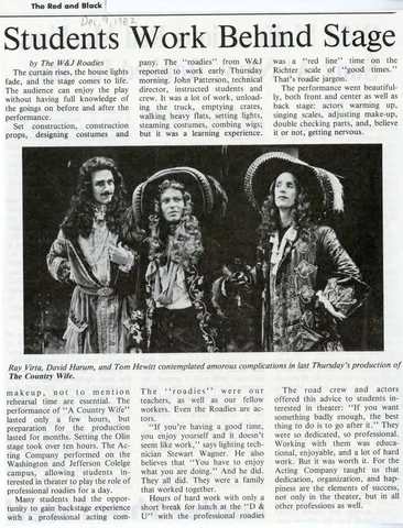 Students Work Behind Stage