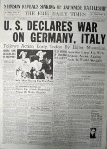 U.S. joins World War II