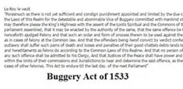 The buggery act