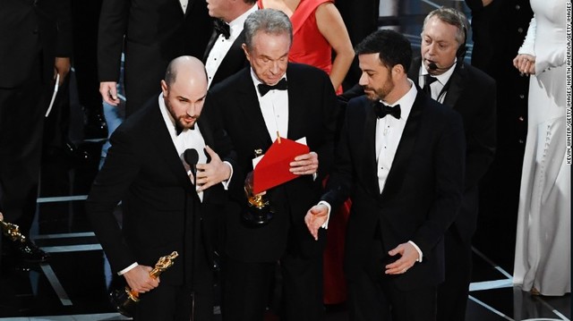 Oscars mix politics, silliness, and shocking twist ending.