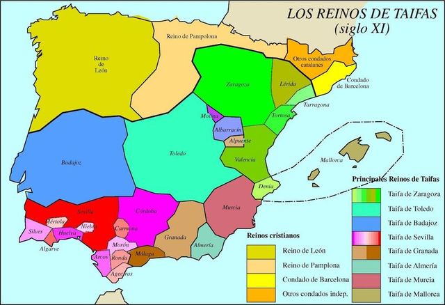 Al-andalus se dividió en 25 reinos