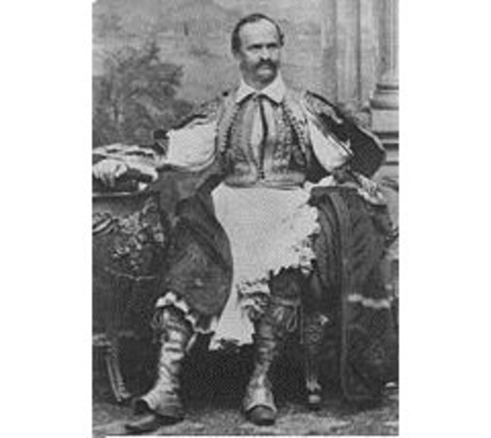 The king of Greece Otto I, renounces the crown