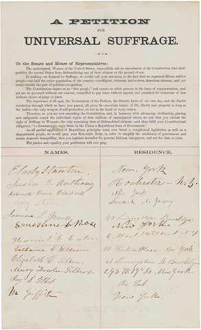 Stanton's Petition to Congress